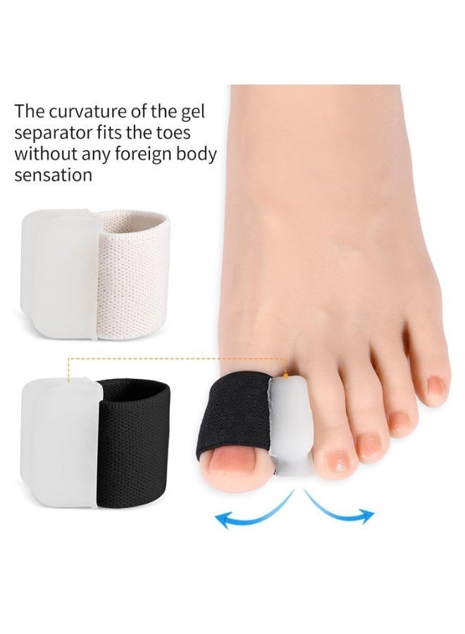 ٨ قطع من فواصل أصابع القدم الجل، مصححة لأصابع القدم، موسع سيليكون لعلاج أورام إبهام القدم وتداخل أصابع القدم، أدوات تجميل الأظافر للرجال والنساء - Image 3